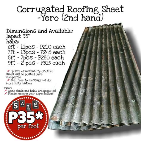 second hand corrugated metal sheets